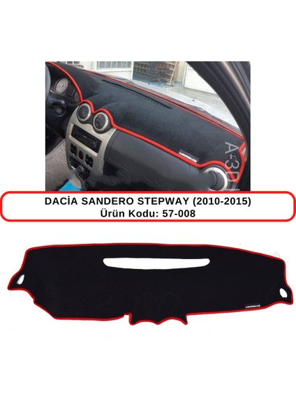 Dacia Sandero Stepway (2010-2015) Torpido Koruma Kılıfı 3d Koruyucu Halı Örtü