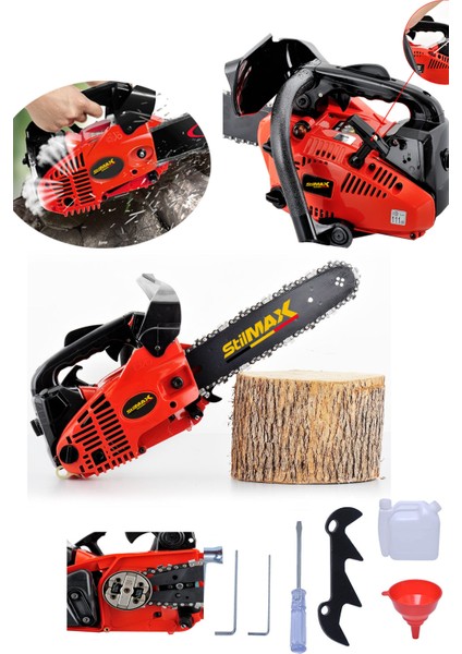 52CC Portatif Mini Benzinli Testere 30CM 13000RPM 1500W Benzinli Dal Budama Kesme Bıçkı Testeresi