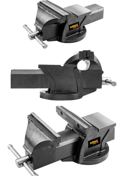 Germany Pro 80MM 3" Sabit Tabanlı Özel Alaşım Paslanmaz Çelik Sabit Tezgah Masa Mengenesi Örslü