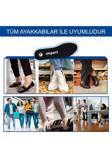 - SG002 - Impact | Memory Foam Hafızalı, Ayak Şeklini Alan, Darbe Emici, Günlük ve Spor İç Tabanlık