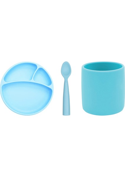 Porsiyon Tabak+Bardak+Nam Nam Kaşık 3'lü Set