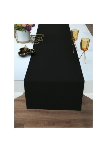 Sade Renk Düz Mavi Runner Amerikan Servis Pamuklu Mavi Renkli Masa Sunum Runner Tropikhome 40 x 170 fiyatları