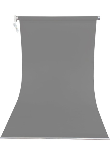 90X120CM Gri Fon Perdesi Seti