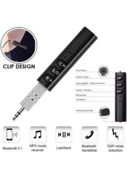 B09 Bluetooth Aux Araç Kiti Wireless Receiver