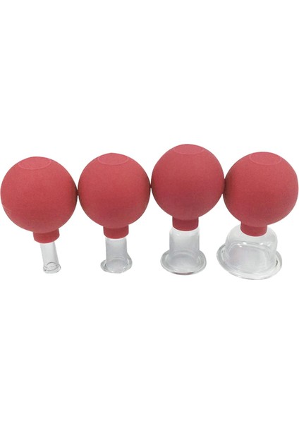 4 Adet Güvenlik Vakum Masaj Vücut Yüz Bacak Kolu Kırmızı Için Kırmızı (Yurt Dışından)