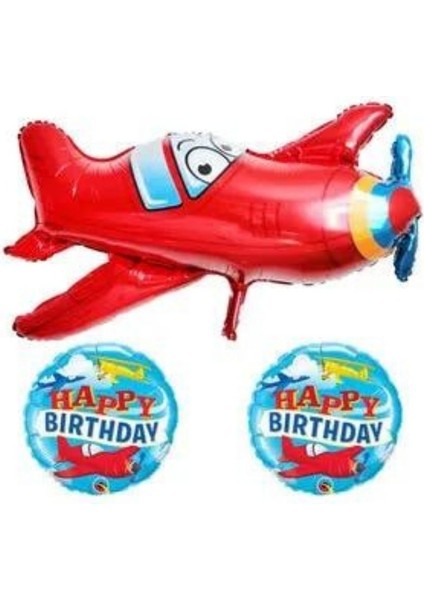 Uçaklar Folyo Balon Set 1 Adet