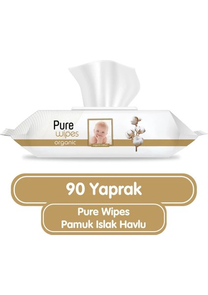 Pure Pamuk Islak Havlu