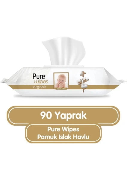 Pure Baby Pure Pamuk Islak Havlu