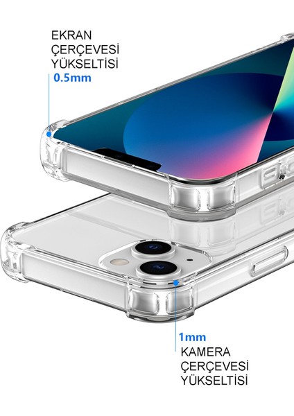 Iphone Darbe Önleyici Köşe ve Kamera Korumalı Anti Drop Şeffaf Silikon Kılıf Sararmaz fiyatları