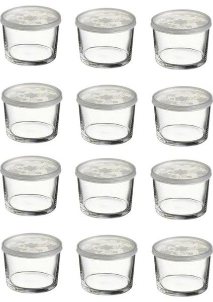 Kapaklı Cam Saklama Kabı 12 Li Kahvaltılık 220cc Fma07064