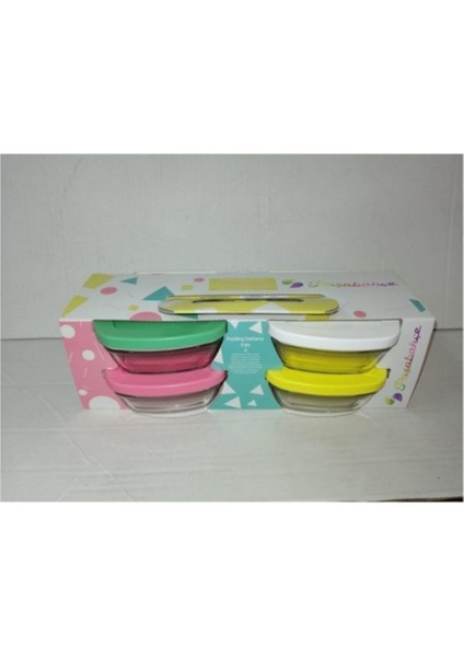 Saklama Kabı Pudding 4 Li Kapaklı 96840
