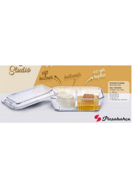 Cam Bölmeli Saklama Kabı Tereyağlık Bal Reçel modelleri