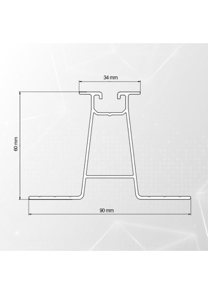 Alüminyum Güneş Paneli Montaj Profili - 60 cm (Toptan Satış) indirimleri