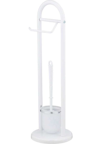 Ayaklı Tuvalet Fırçası Takımı Siena Beyaz