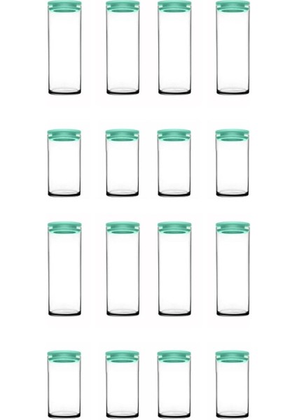 Breakfast Clup 16'Lı Turkuaz Kapaklı Vakumlu Kavanoz