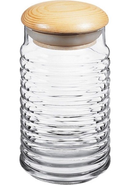 43173 Babylon Ahşap Kapaklı Kavanoz - 1125cc - 4 Adet fiyatları