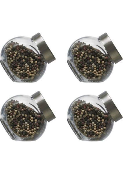 80386 Metal Kapaklı Mini Kavanoz 200cc - 4 Adet