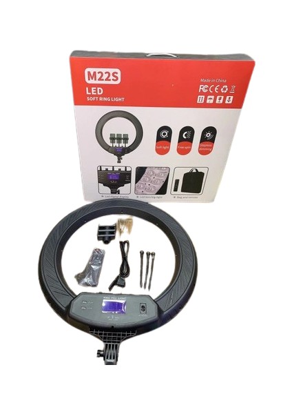 M22S 22 Inç Makyaj Için Uzaktan Kumanda ile LED Halka Işık