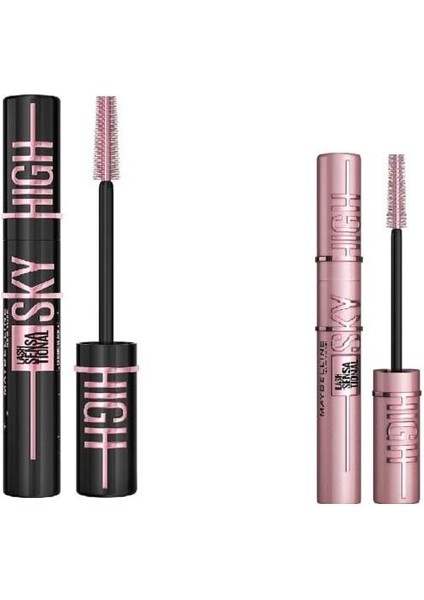 Maybelline Lash Sensational Sky High Cosmic Black & Sky High Klasik Maskara Siyah 2'li Set