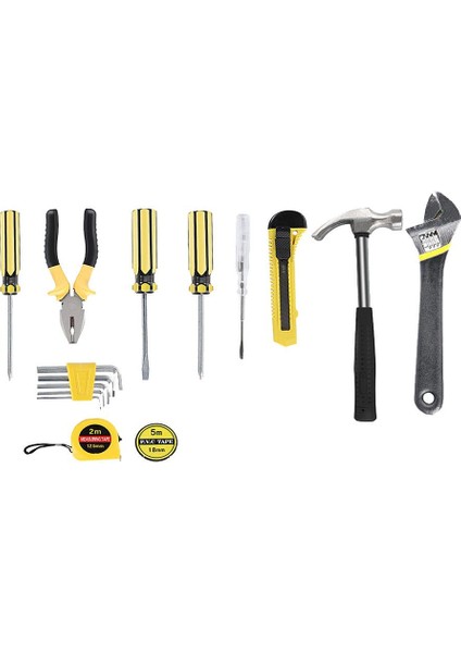 15 Parçalı Takım Seti - Depolama Çantası ile Genel Ev El Alet Kiti (Yurt Dışından) indirimleri