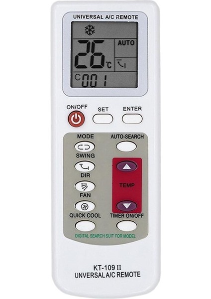 Yes Color 1pc KT-109II Klima A/c Uzaktan LCD Ekran Temel ile Net Ayarlar (Yurt Dışından)