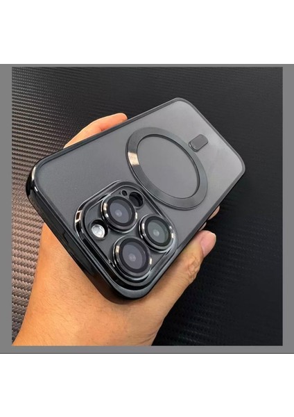 Iphone 14 Pro Max Kılıf Kamera Kaplamalı Parlak Renkli Magsafe Kablosuz Şarj Aygıtı Uyumlu Kılıf