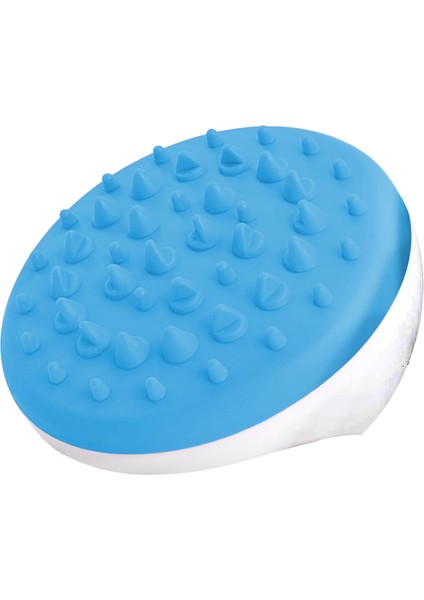 Anti Silikon Vücut Masaj Eldiveni Scrub Banyo Duş Masajı Fırça Mavi (Yurt Dışından)