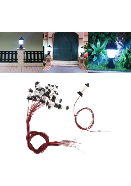 20PCS Mini Minyatür Model Tren Demiryolu LED Sokak Peyzajı (Yurt Dışından) modelleri