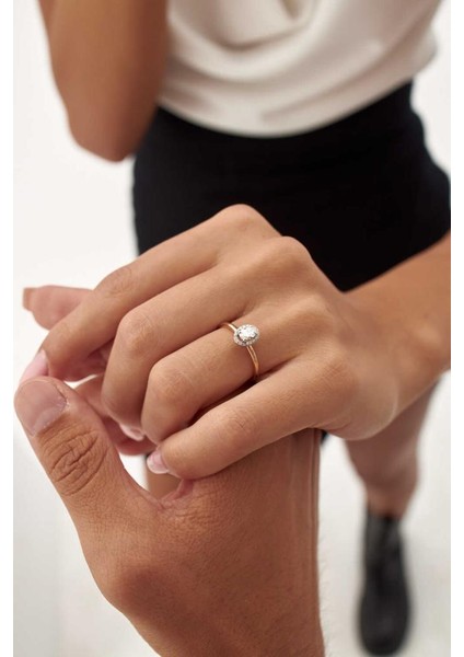 Marry Oval Pırlanta Tektaş Yüzük fırsatları
