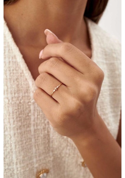 Mini Çift Baget Pırlanta Yüzük fiyatları