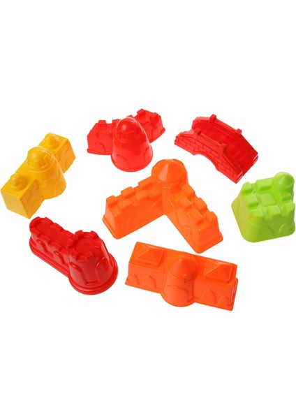 7pcs Kale Sırlı Şekil Kum Kil Plaj Bahçesi Açık Hava Oyuncakları Multi (Yurt Dışından)