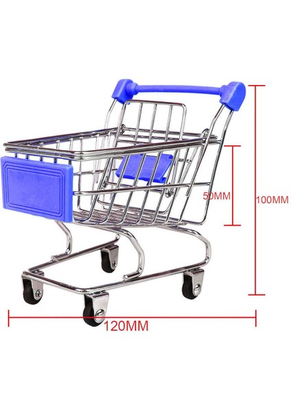 Alışveriş Sepeti Süpermarket Handcart Tramvay ile Koltuk Kids Mavi 12 x 8.5 x 11CM (Yurt Dışından)