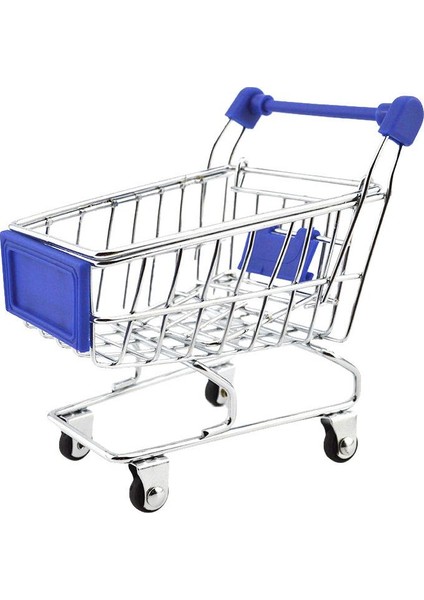 Alışveriş Sepeti Süpermarket Handcart Tramvay ile Koltuk Kids Mavi 12 x 8.5 x 11CM (Yurt Dışından)