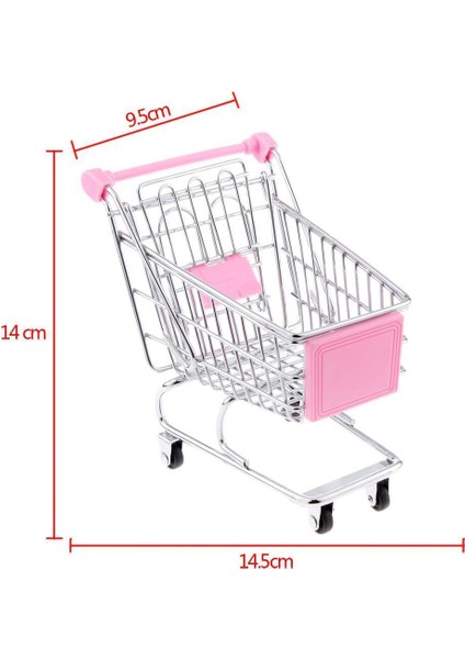 Mini Alışveriş Sepeti Tramvay Oyuncak Boyut Pembe 14.5 x 9.5 x 14CM (Yurt Dışından)