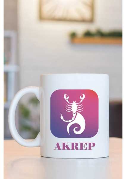 Akrep Burcu Kupa Bardak - Baskılı Bardak - Hediyelik Bardak- Burçlar
