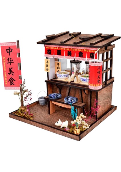 Dıy Dollhouse Ahşap Mobilya Ramen Mağazası Noel Doğum Günü Hediyesi (Yurt Dışından)