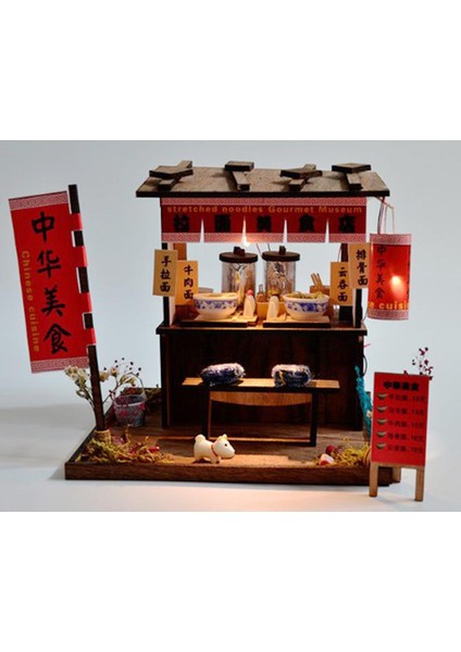 Dıy Dollhouse Ahşap Mobilya Ramen Mağazası Noel Doğum Günü Hediyesi (Yurt Dışından) fiyatları
