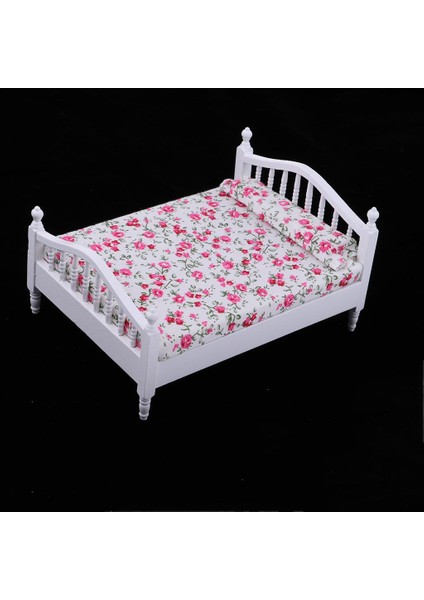 1/12 Dollhouse Yatak Odası Mobilya Minyatür Ahşap Yatak Çiçek Yatağı (Yurt Dışından) fiyatları