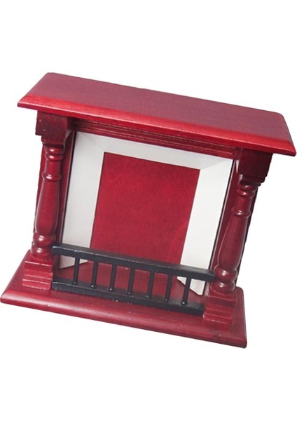 Ahşap Minyatür Şömine Mobilya Odası 1:12 Dollhouse Ev Dekorasyonu (Yurt Dışından)