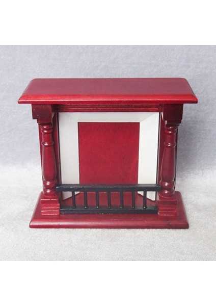 Ahşap Minyatür Şömine Mobilya Odası 1:12 Dollhouse Ev Dekorasyonu (Yurt Dışından)