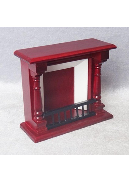 Ahşap Minyatür Şömine Mobilya Odası 1:12 Dollhouse Ev Dekorasyonu (Yurt Dışından)