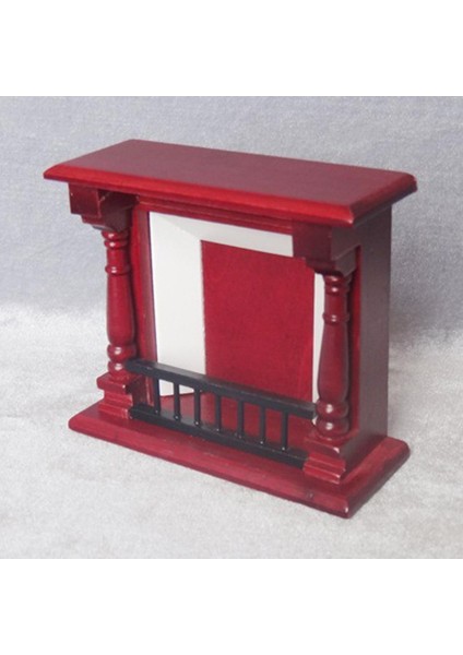 Ahşap Minyatür Şömine Mobilya Odası 1:12 Dollhouse Ev Dekorasyonu (Yurt Dışından)
