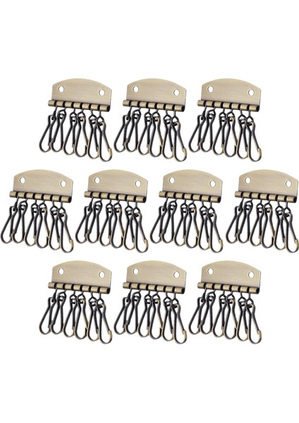 Anahtar Zincir 6 Kancalar Toka Klipsi Kompakt Donanım El Yapımı Metal Anahtar Tutucu Cüzdan Stili (Yurt Dışından)