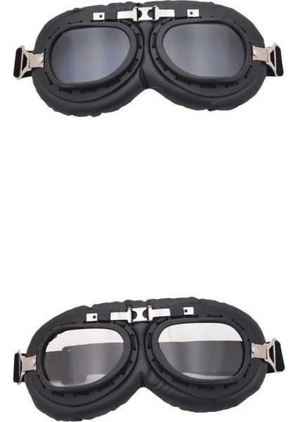 2Pcs Motosiklet Goggles Yarı Yarışçı Atv Şeffaf And Gri Için Klasik Spor Gözlükleri  (Yurt Dışından)