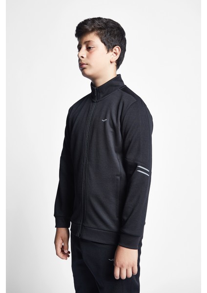 Siyah Çocuk Fermuarlı Sweatshirt 23S-3237-23B fiyatları