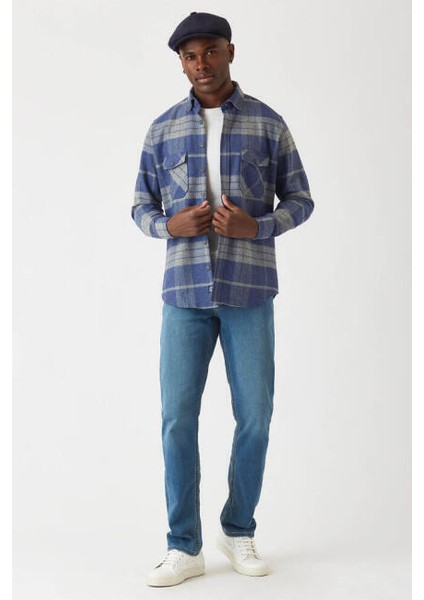 Erkek Regular Fit Uzun Kollu Oduncu Gömleği LACİ GM22K222082_D39