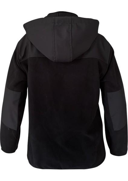 Softpolar Kapüşonlu Mont - Siyah - Slim Fit modelleri