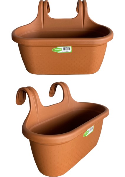 Oval Askılı Saksı 6 Lt (37x27x25 Cm)