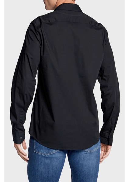 Pamuklu Slim Fit Ince Poplin Streç Gömlek Erkek Gömlek K10K110856 Beh