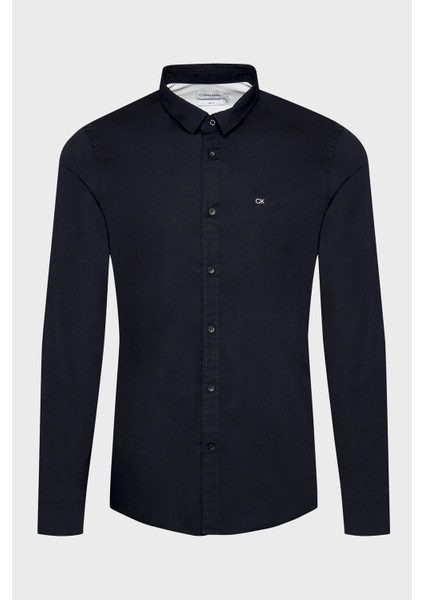 Pamuklu Slim Fit Ince Poplin Streç Gömlek Erkek Gömlek K10K110856 Beh